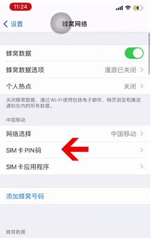 马尾苹果14维修网分享如何给iPhone14的SIM卡设置密码 