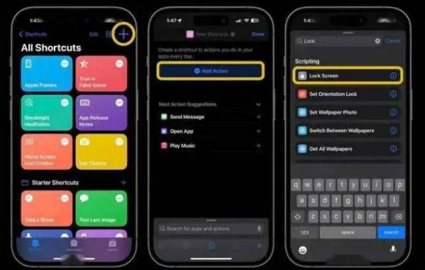 马尾苹果14锁屏维修店分享iPhone14升级iOS16.4后如何创建锁屏快捷方式 